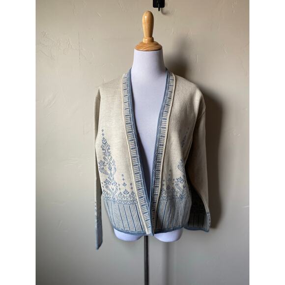 NWT Oda of Norway Woolmark Pure New Wool Open Cardigan- Size Medium - Picture 2 of 16